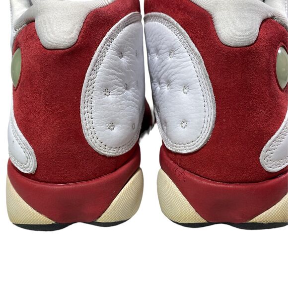 2014 Nike Air Jordan XIII 13 Retro Gray White Red OG Size 9.5 414571-126 - Picture 4 of 9